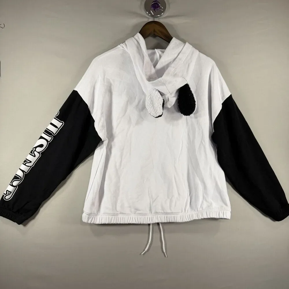 Justice Peanuts Snoopy Girls XL White/Black Graphic Print Pullover Hoodie